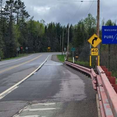 Hwy 55 WI - Hwy 73 MI Leaving Wisconsin and Entering the U. P. Entering Iron County just crossed the Brule River.