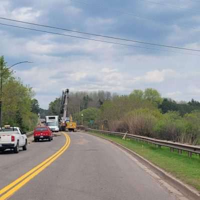 In the Spring of 2023 the Bridge was closed and under construction. Located on Hwy 69 just East of Crystal Falls.