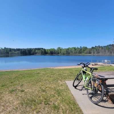 Gibson Lake Park & Campgrounds - Nice place near Amasa MI, they have good bathrooms and good water, a picnic area and swimming from the beach. In the summer they put out a floating deck you can swim to.