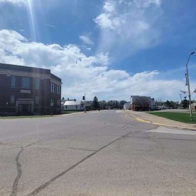 This is a main street of Caspian. The water tower is top right. Post office, some bars, the two gas stations all down Caspian Ave.