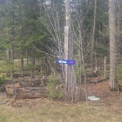 Close to Baumgartner Rd is an old Ski Brule Sign. Ski Brule a small Upper Michigan Ski Resort is a few of miles down the road. Not like Colorado but it will do for few turns.