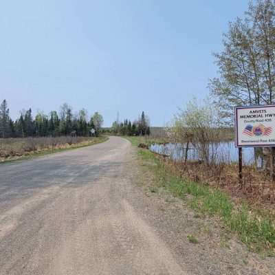 Gibbs City Rd and Amvets Highway early spring flooded 2023