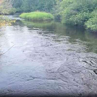 The Brule River divides Wisconsin and Michigan.