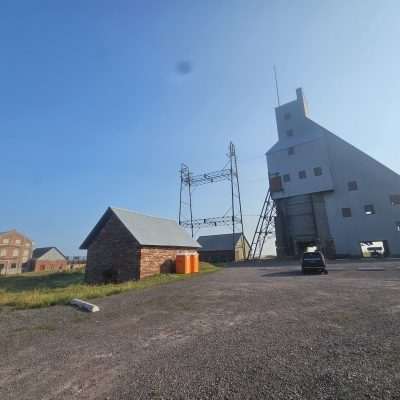 Quincy Copper Mine Shaft, Elevator, and Power House industrial buildings.